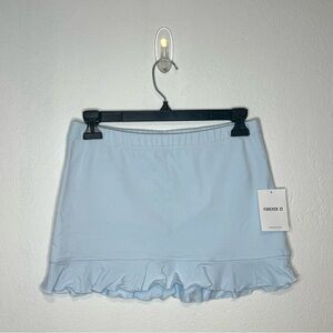 Forever 21 Sky Blue Mini Skirt with Ruffle